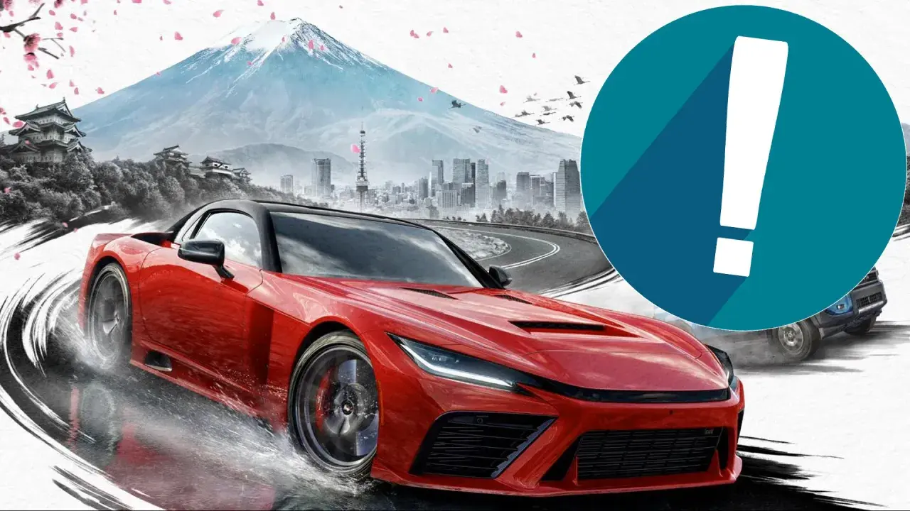 Roter Sportwagen rast auf einer Straße vor Fuji. Wann kommt Forza Horizon 6 raus?