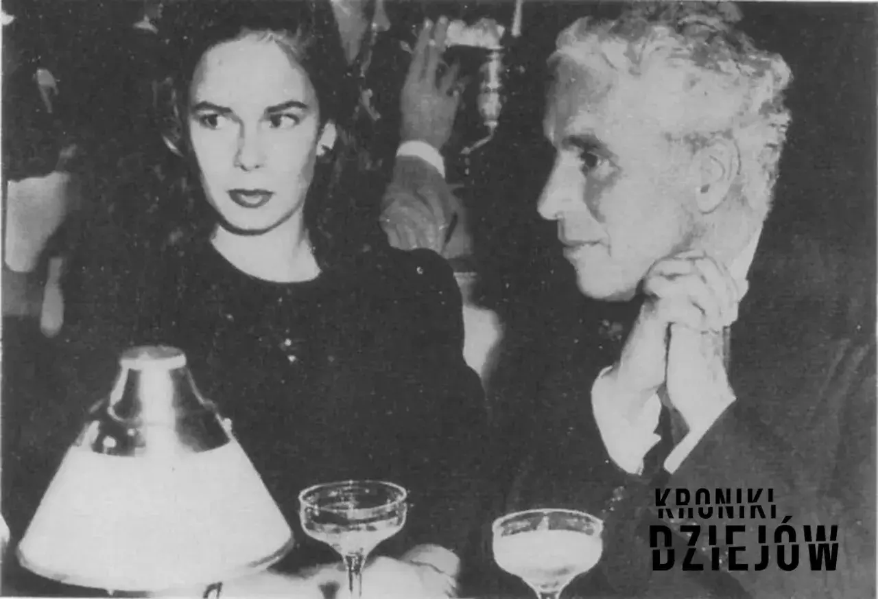 Charlie Chaplin z żoną Ooną O'Neill, która wkrótce miała zostać matką jego dzieci.