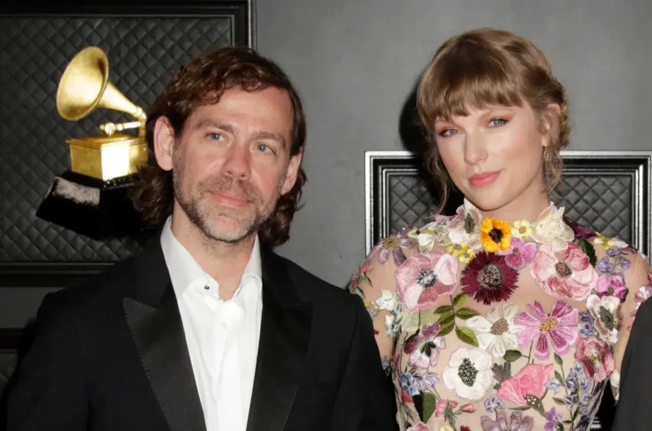 Aaron Dessner and Taylor Swift at the Grammys. Their collaboration on her songs has earned critical acclaim.