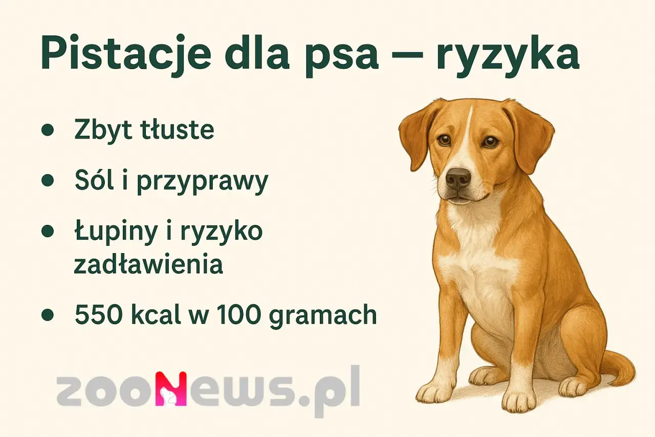 Pies i pistacje? Ryzyko zadławienia, sól, przyprawy i wysoka kaloryczność. Zastanawiasz się, czy pies może jeść pistacje? Lepiej nie ryzykuj.