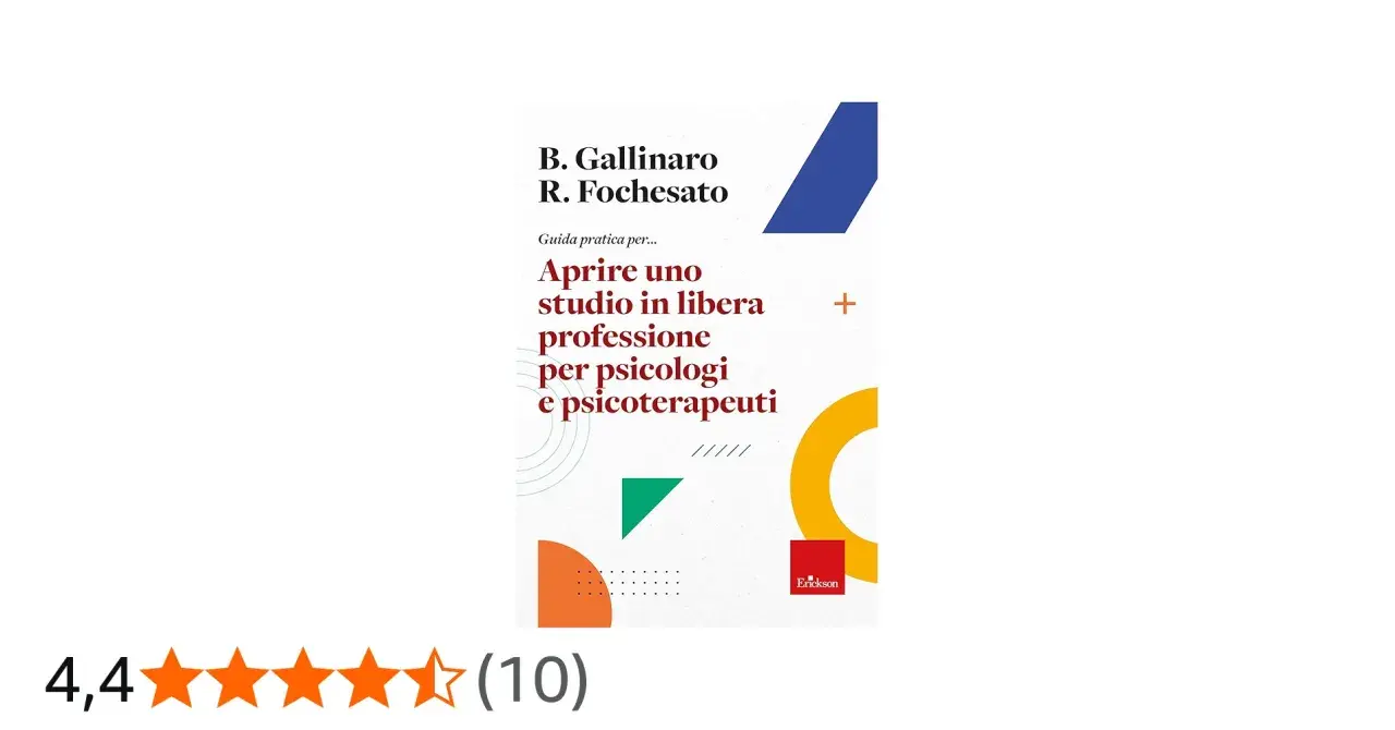Guida pratica per aprire uno studio di psicoterapia. Copertina libro con titolo e autori.