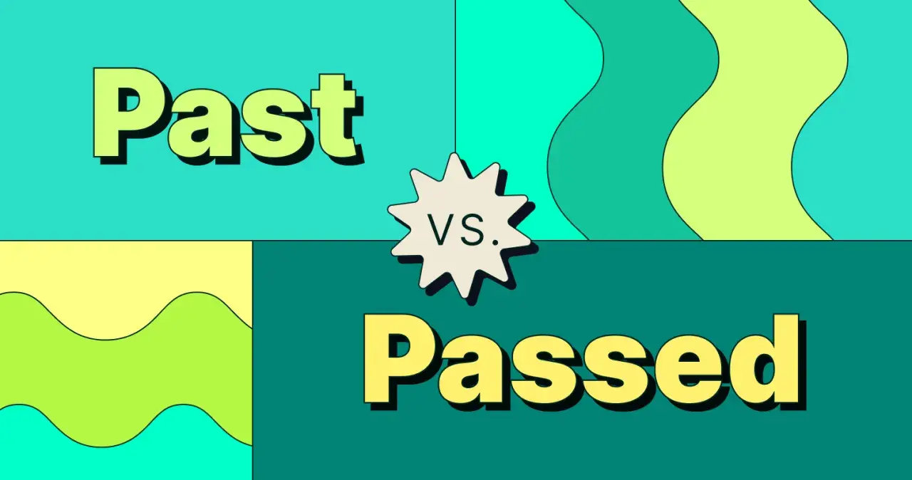 Confronto tra "Past" e "Passed", il passato semplice di "pass".