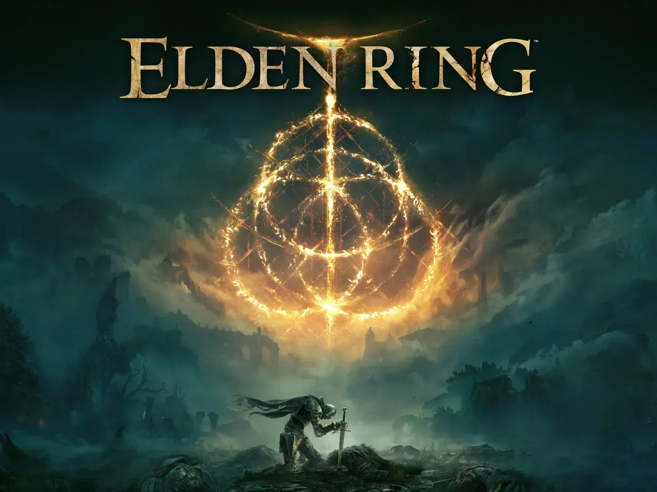 Rycerz klęczy przed Elden Ring, symbolizując epicką przygodę po premierze gry.