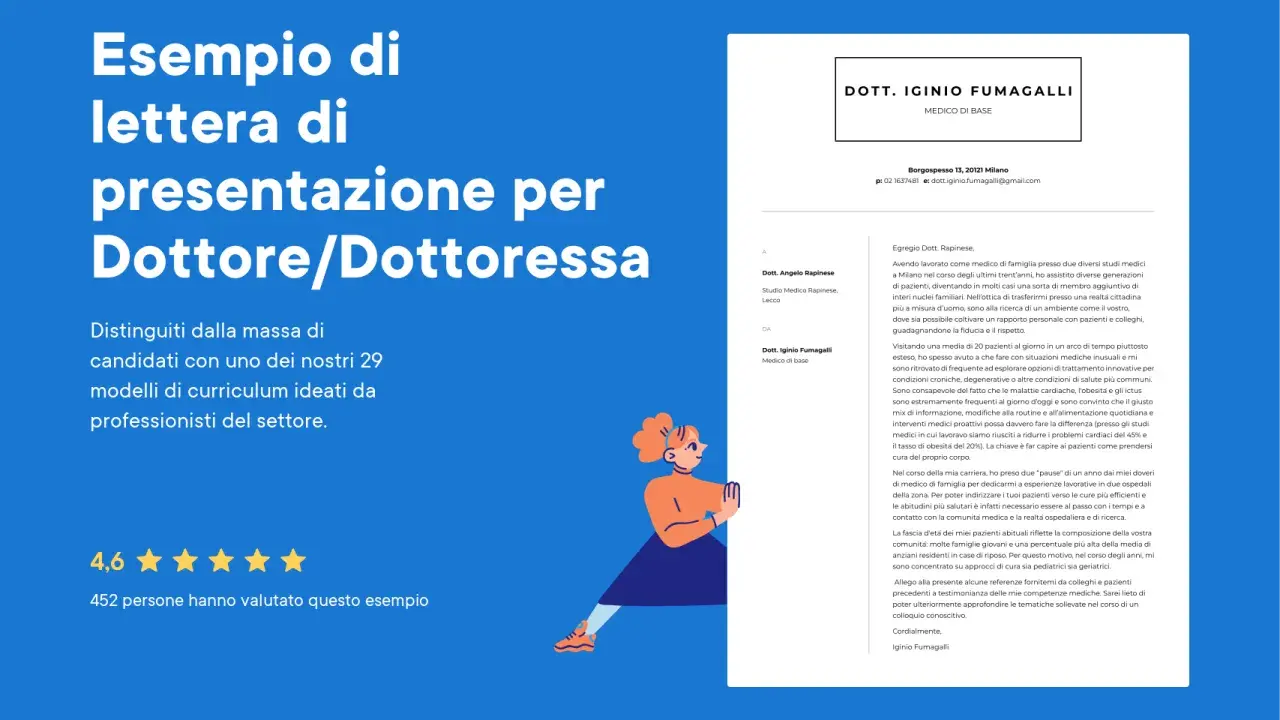 Esempio di lettera di presentazione per dottore. Scopri come scrivere un messaggio ad un dottore per distinguerti.