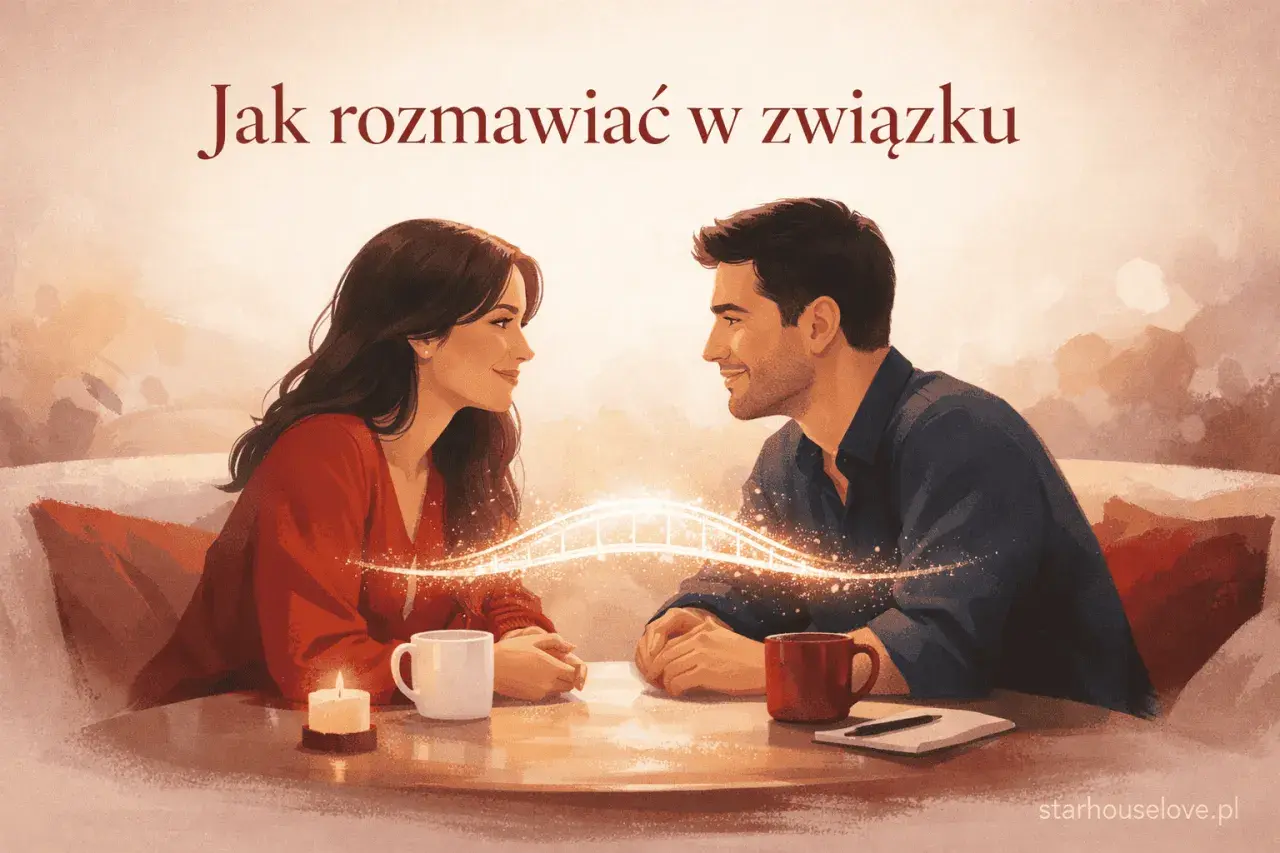 Para rozmawia przy świecach, budując most porozumienia. Klucz do udanego związku to otwarta komunikacja.