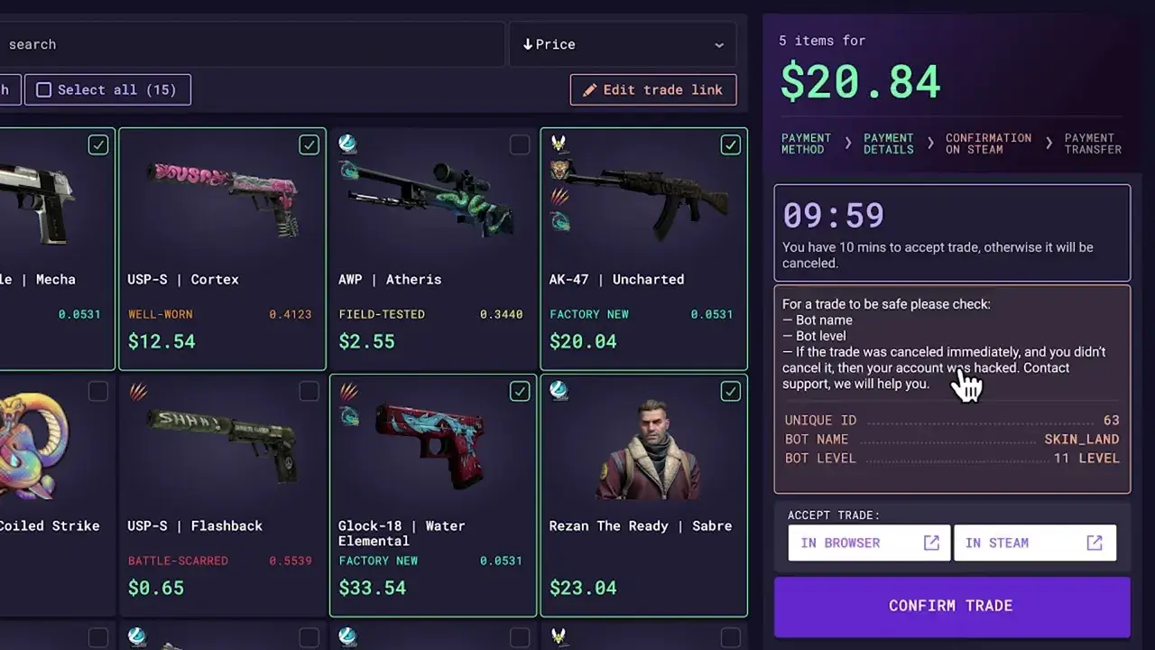Jak sprzedać skina CS:GO i uniknąć najczęstszych błędów