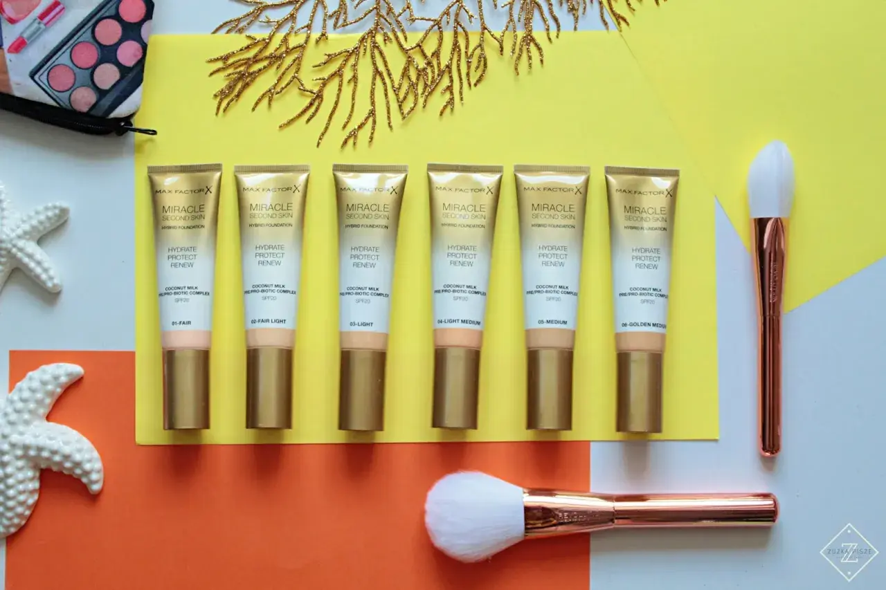 Siedem odcieni podkładu Max Factor Miracle Second Skin. Zastanawiasz się, ile trzymać second skin? Ten podkład zapewnia nawilżenie, ochronę i odnowę.