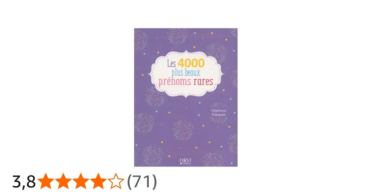 Couverture du livre "Les 4000 plus beaux prénoms rares", une mine d'inspiration pour trouver le prénom scolastique parfait.
