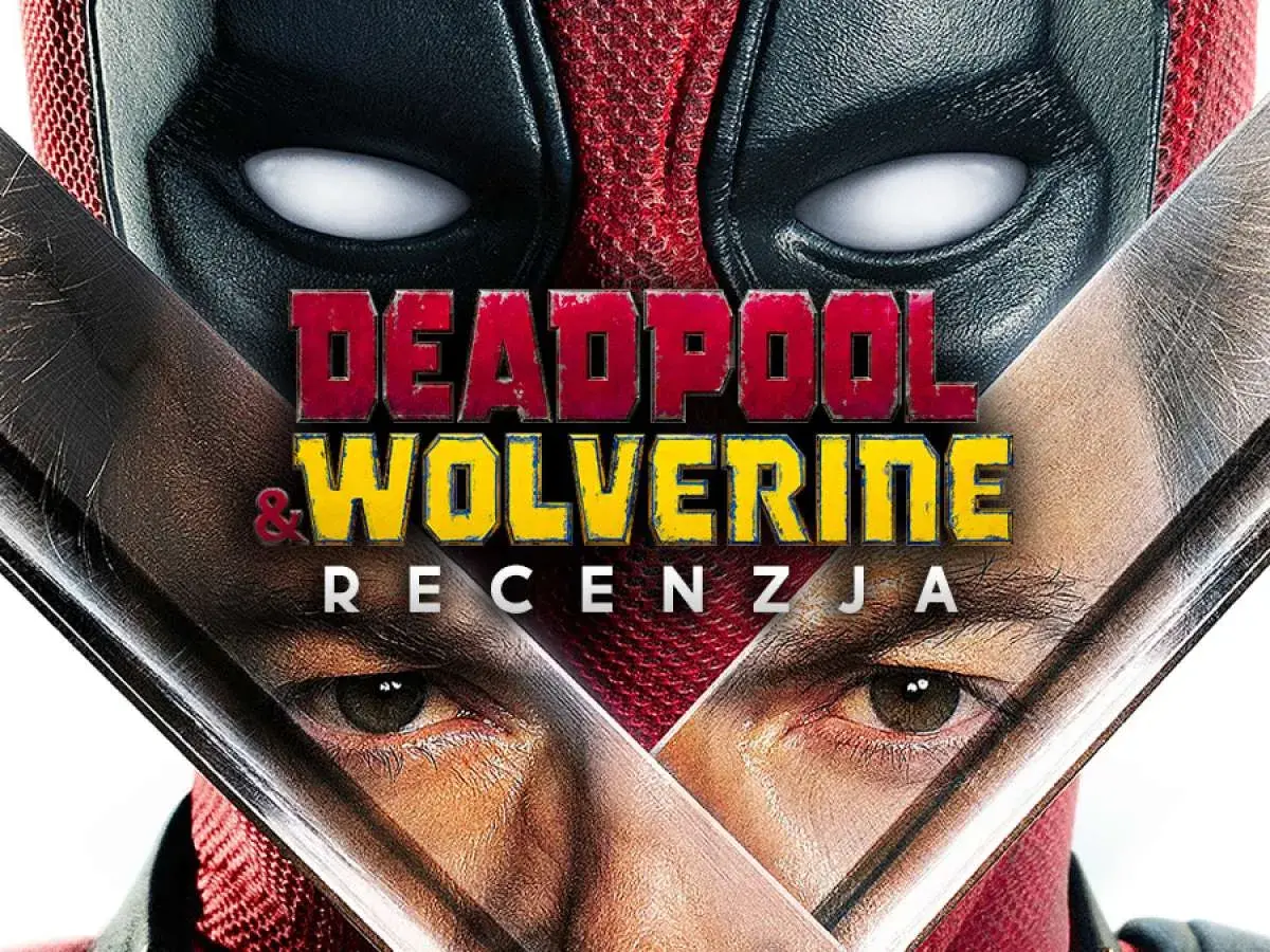 Deadpool i Wolverine w zbliżeniu, z ich ostrzami przecinającymi obraz. Zapowiedź recenzji filmu.