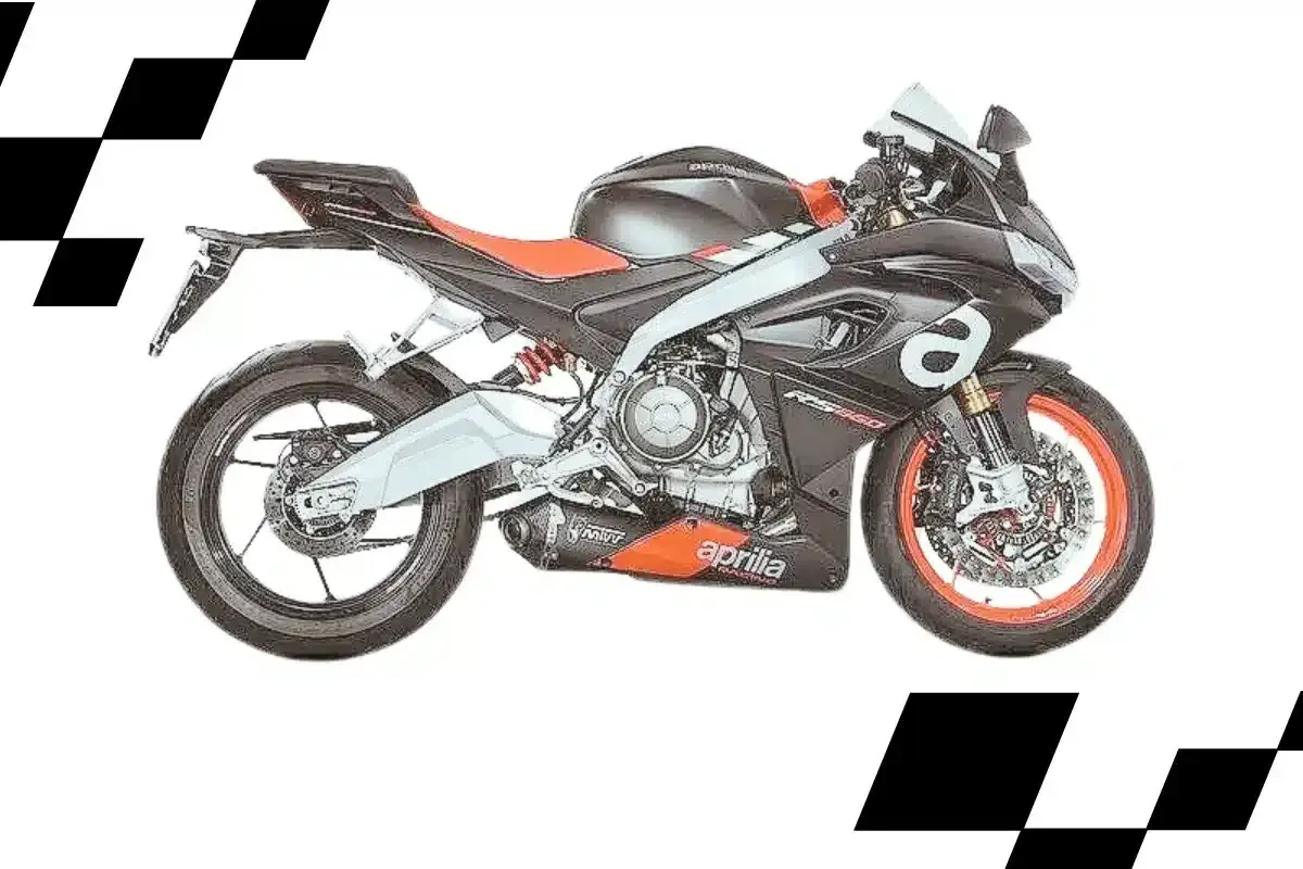 La Aprilia RS 660 motor es una moto deportiva negra y roja con detalles plateados. Su diseño aerodinámico y su potente motor la hacen ideal para la velocidad.