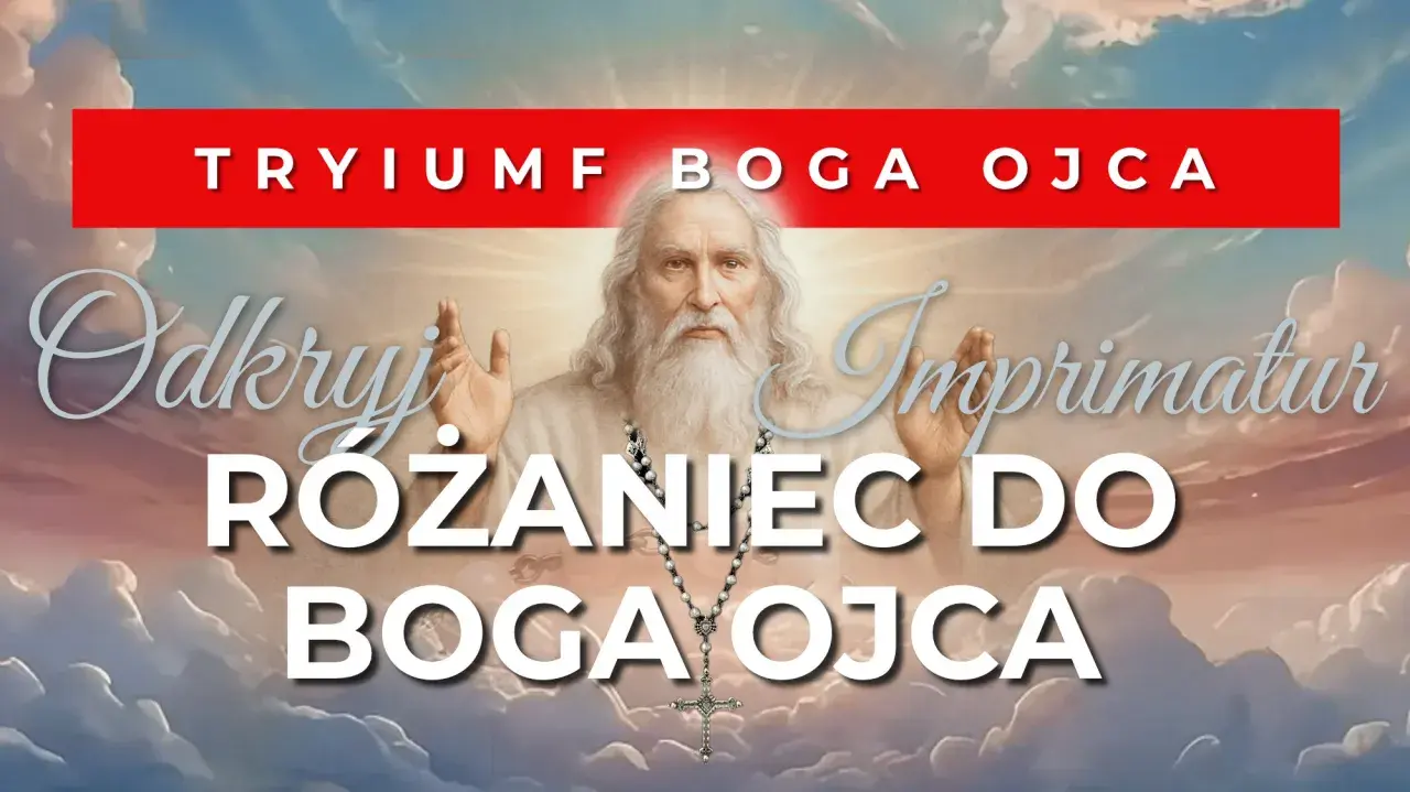 Odkryj Różaniec do Boga Ojca. Triumf Boga Ojca w chmurach.