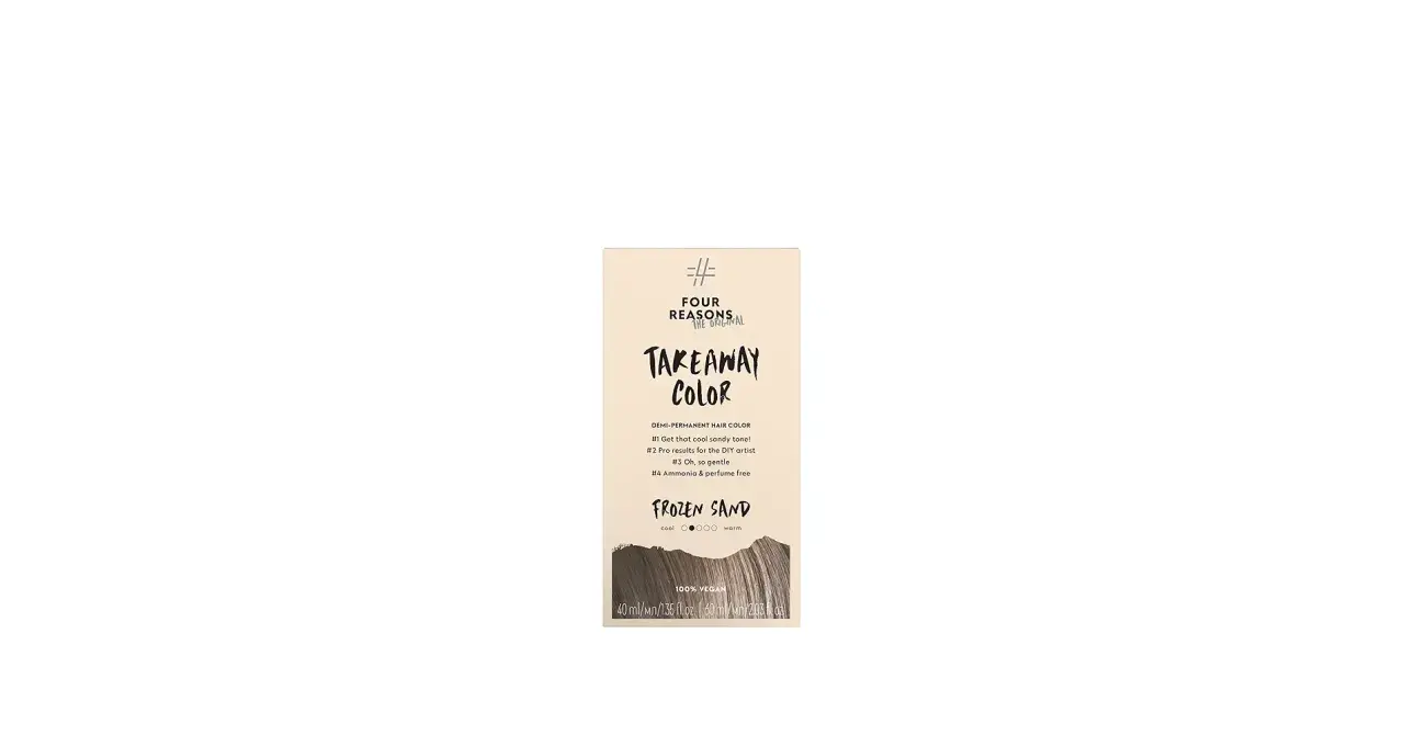 Four Reasons Takeaway Color i nyansen Frozen Sand. Ger en cool sandton, skonsam och vegansk.
