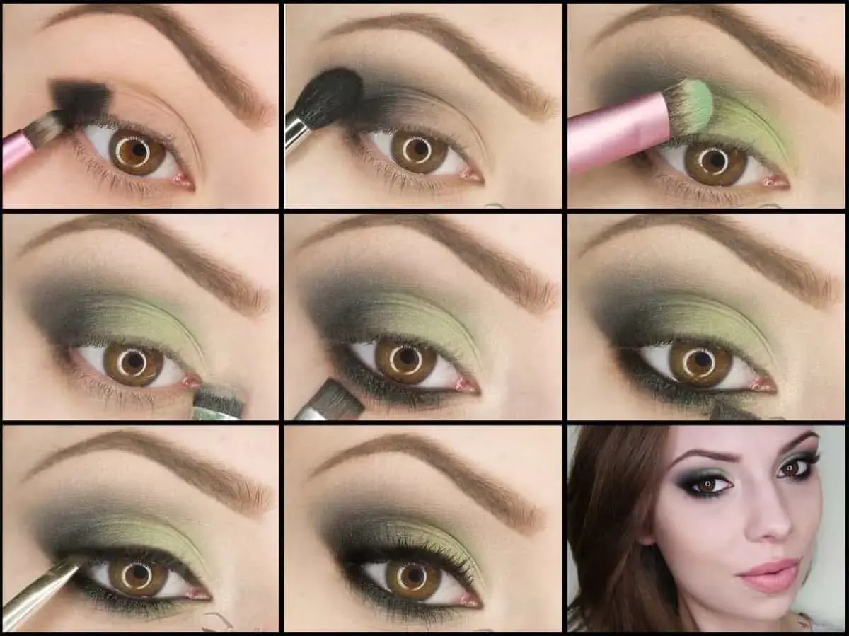 Tutorial trucco: come applicare l'ombretto verde per un look intenso. L'ombretto verde a chi sta bene? A chi ha occhi castani, come in questo esempio.
