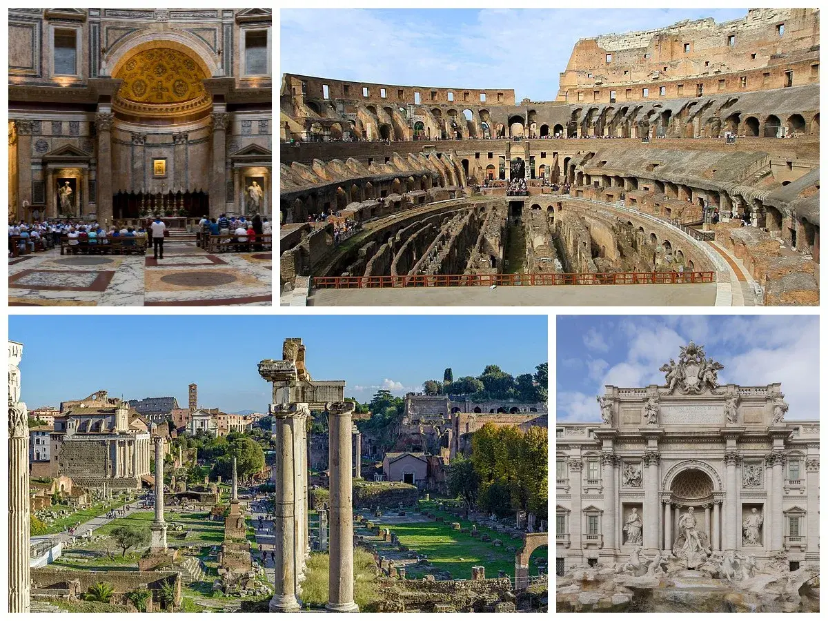 Koloseum, Forum Romanum, Panteon i Fontanna di Trevi – to tylko niektóre z fascynujących miejsc, które odkryjesz, poznając rzym ciekawostki.