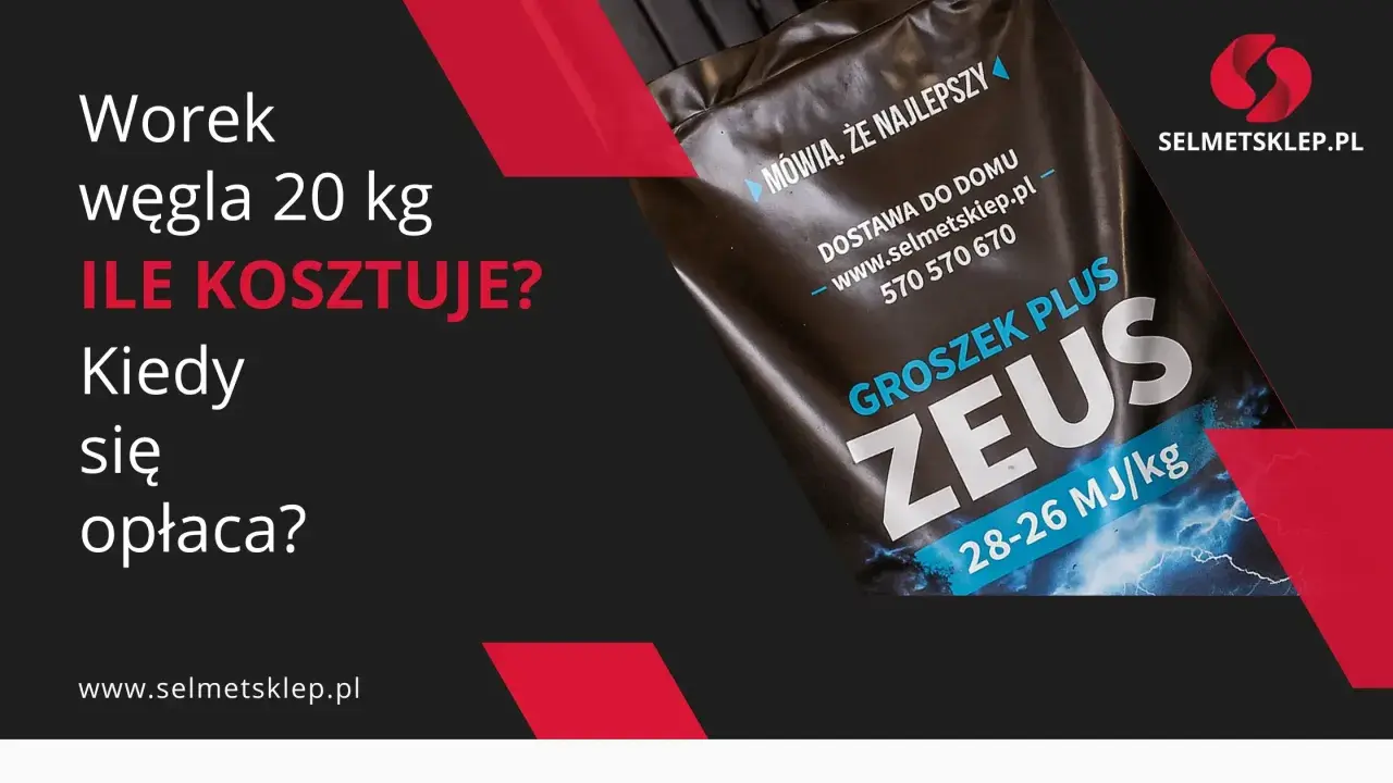 Worek węgla 20 kg - ile kosztuje i kiedy się opłaca? Groszek Plus Zeus.