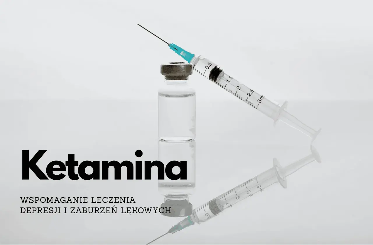 Ketamina lek: fiolka z płynem i strzykawka, wsparcie w leczeniu depresji i zaburzeń lękowych.