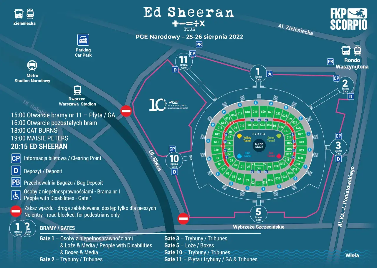 Ile trwa koncert Eda Sheerana? Pełny harmonogram i porady