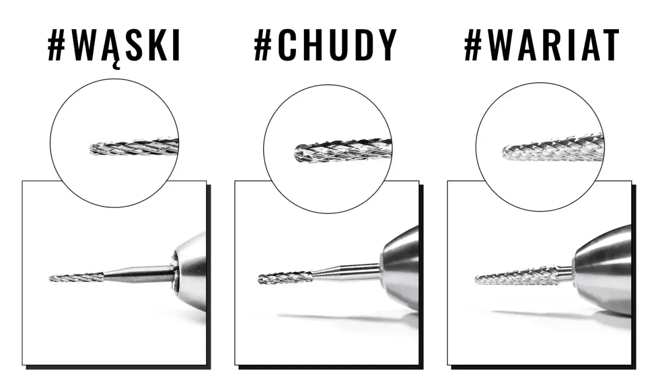 Porównanie frezów: wąski, chudy i wariat. Dowiedz się, jaki frez do czego użyć, by uzyskać najlepsze efekty.