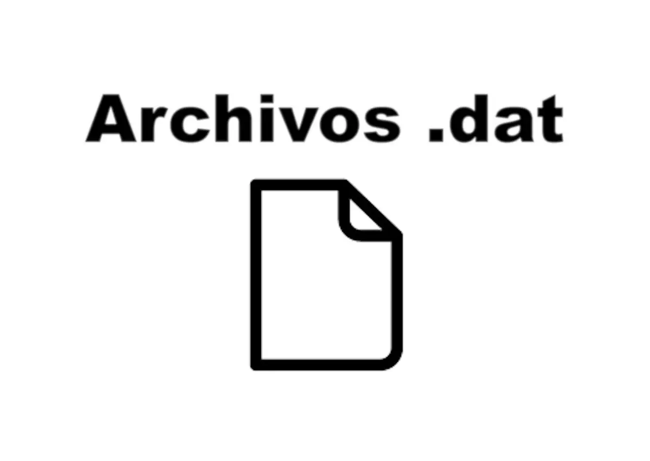 Icono de archivo con texto "Archivos .dat". ¿Qué es un archivo .dat?