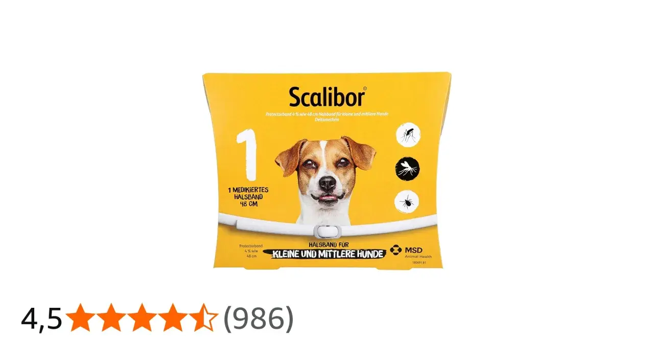 Scalibor Halsband für kleine Hunde, schützt vor Parasiten. Informieren Sie sich über mögliche Scalibor Halsband Nebenwirkungen.