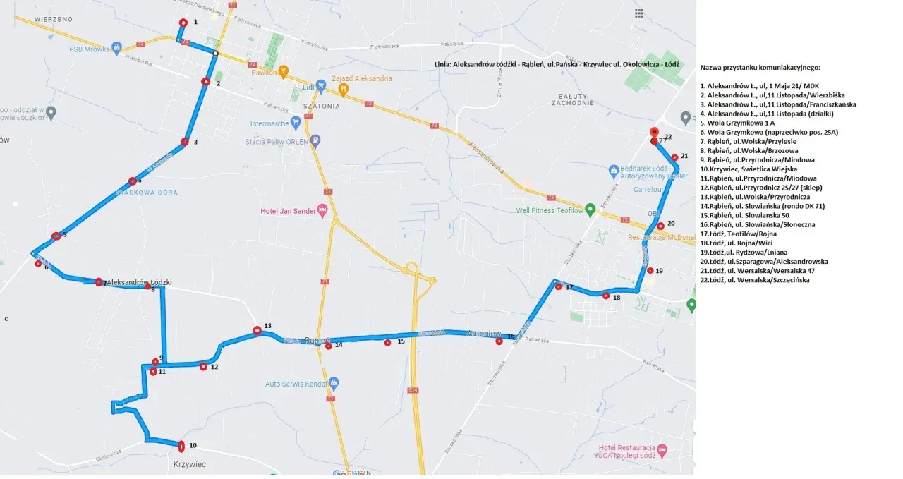 Busy Łódź Fabryczna Dłutów: Rozkład, przewoźnik, jak dojechać?
