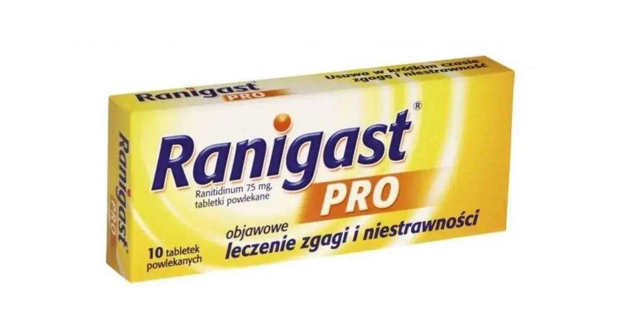 Ranigast PRO na zgagę i niestrawność. Opakowanie 10 tabletek powlekanych. Szybko usuwa objawy.