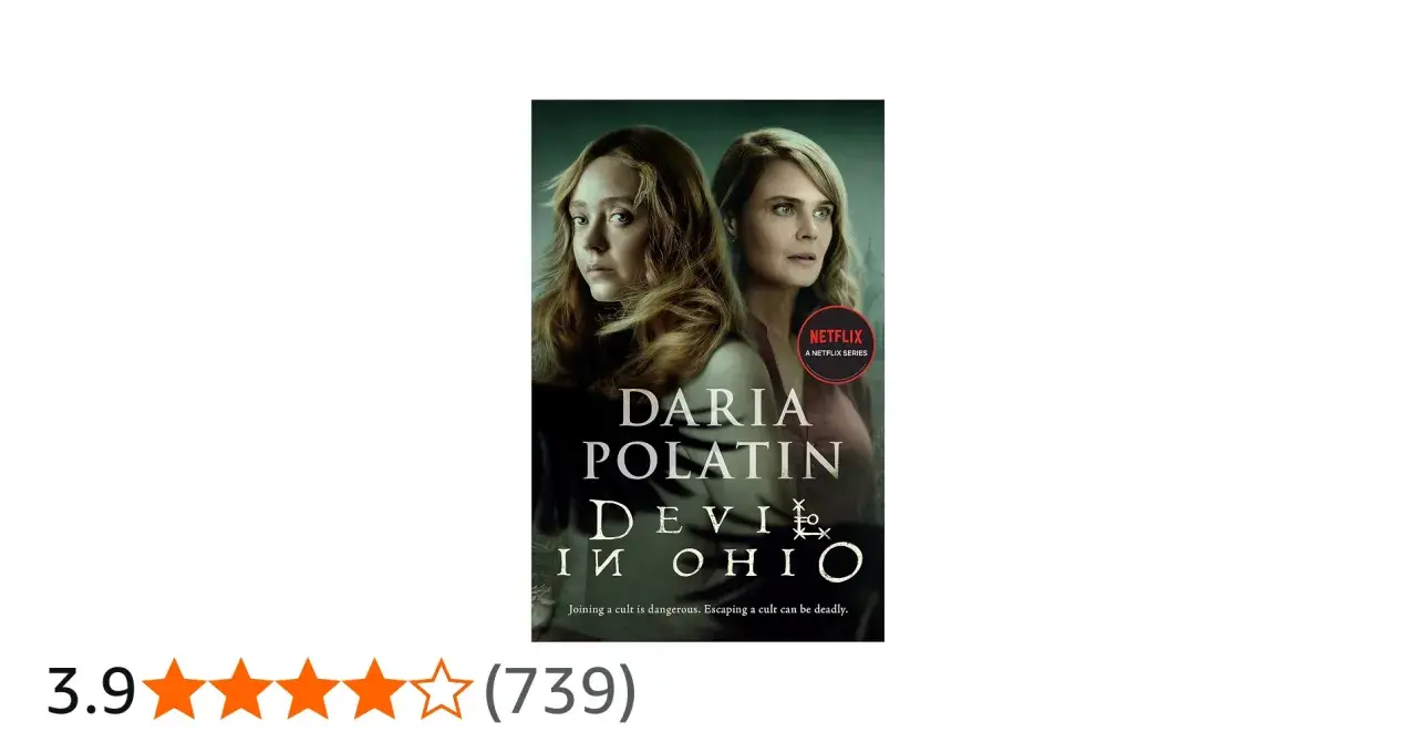 Omslag för "Devil in Ohio" av Daria Polatin, en Netflix-serie. Två kvinnor tittar oroligt in i kameran.
