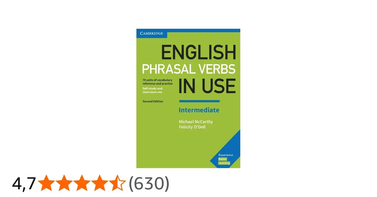Copertina del libro "English Phrasal Verbs in Use: Intermediate", utile per imparare i phrasal verbs più usati B2.