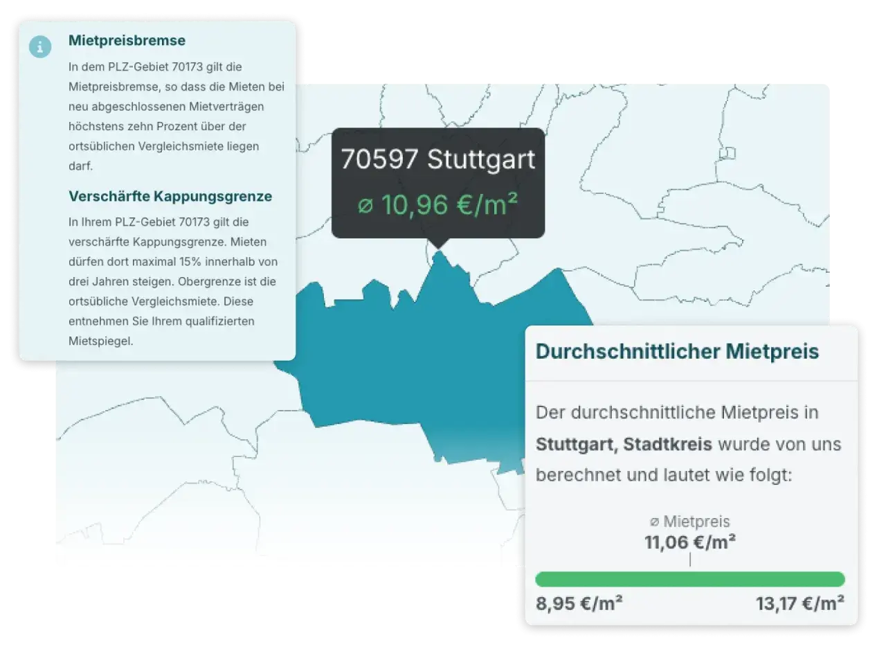 Mietpreisbremse in Stuttgart: Ist meine Miete zu hoch? Der Durchschnittspreis liegt bei 10,96 €/m².