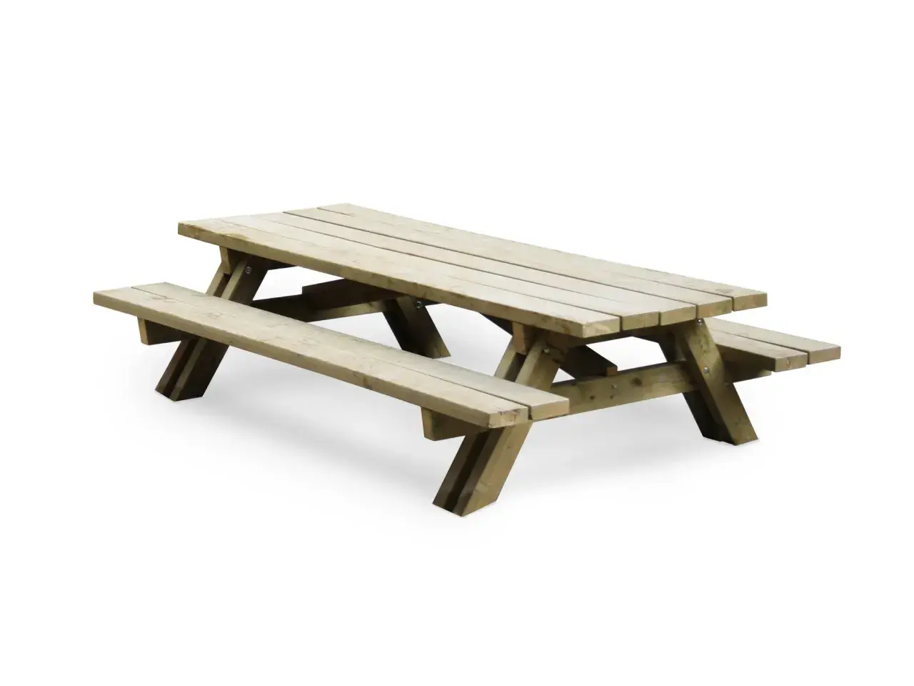 Enkel picknickbord ritning i trä, redo för sommarens utflykter.