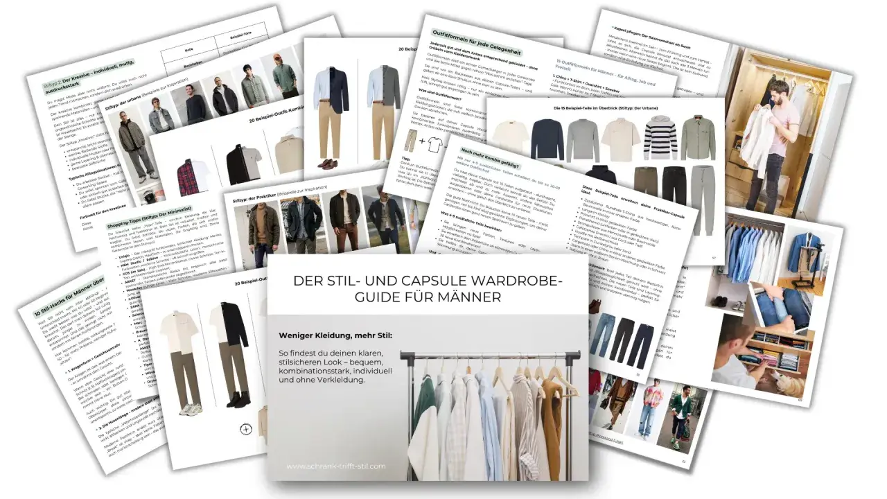 Der Stil- und Capsule Wardrobe Guide für Männer zeigt, wie man mit wenigen Teilen einen individuellen Look kreiert.