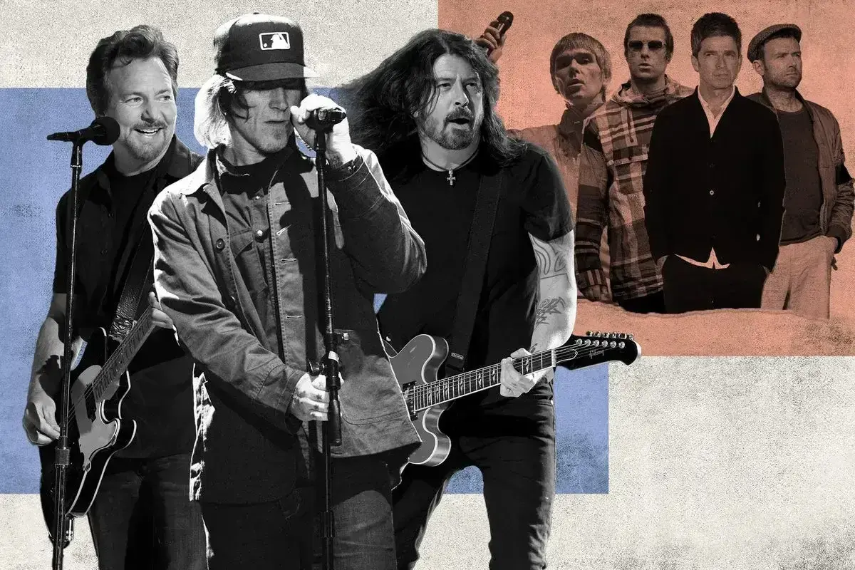 Eddie Vedder, Dave Grohl i członkowie Oasis – ikony, które tworzą najsłynniejsze utwory rockowe.