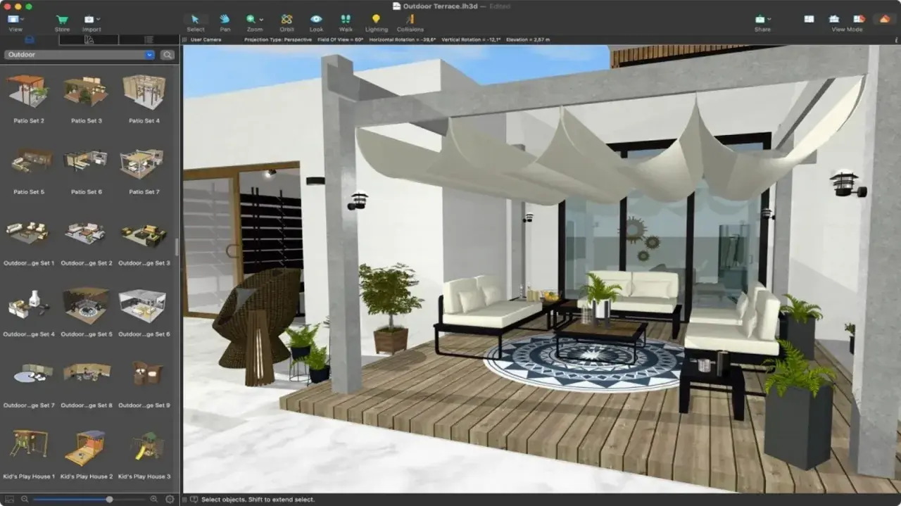 Software per progettare spazi esterni, ideale per chi cerca idee per la sua nuova casa.