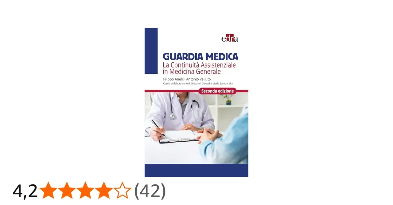Copertina libro "Guardia Medica" sulla continuità assistenziale, con medici e pazienti. Utile per organizzare i turni guardia medica.