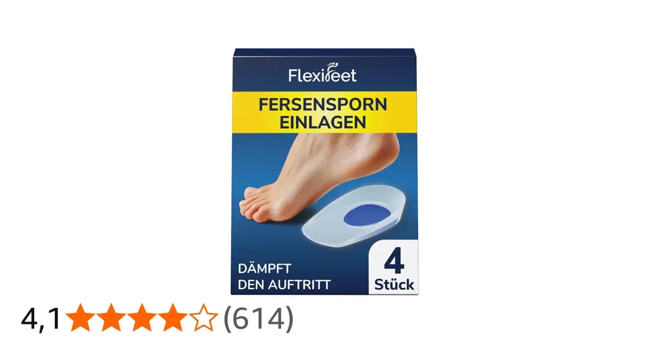 Einlagen für Fersensporn-Schmerzen, die den Auftritt dämpfen. 4 Stück.