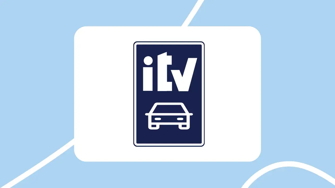 Icono de ITV con un coche. ¿Se puede transferir un coche sin ITV? Consulta la normativa.