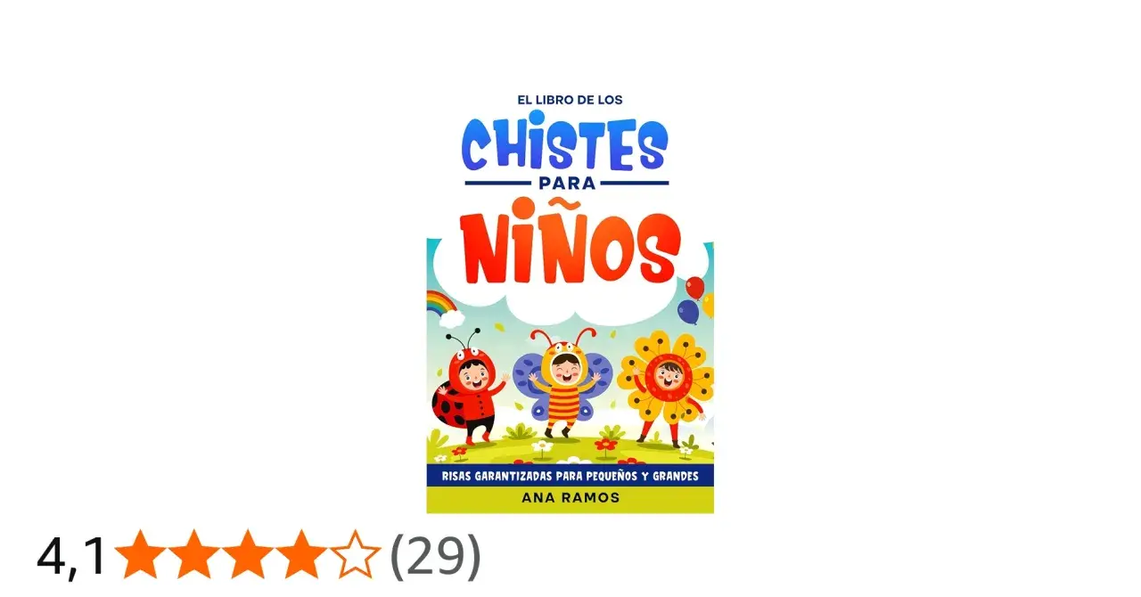 El libro "Chistes para Niños" con ilustraciones de insectos y flores, promete risas garantizadas.