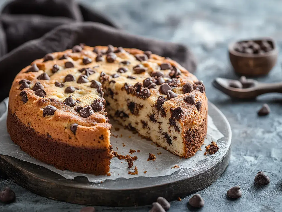 En saftig chokladkaka med ricotta, toppad med chokladknappar. En perfekt dessert för alla chokladälskare.