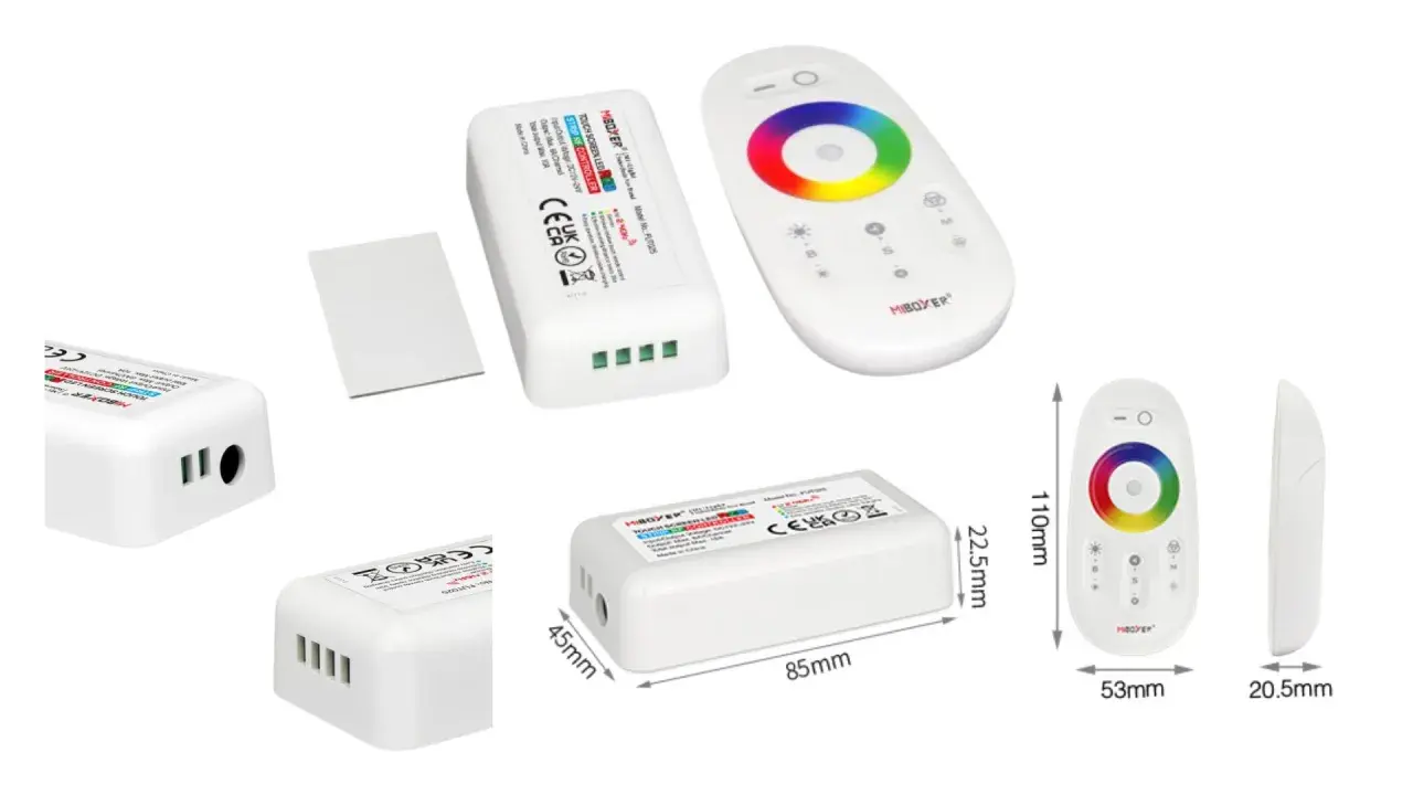 Sterownik RGB LED z pilotem dotykowym. Zestaw do sterowania oświetleniem LED.