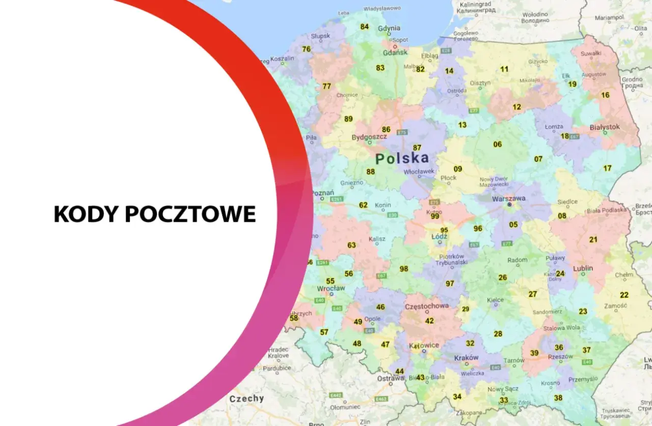 Kody pocztowe Polski na mapie. Zobacz, jak wyglądają kody pocztowe w różnych regionach kraju.