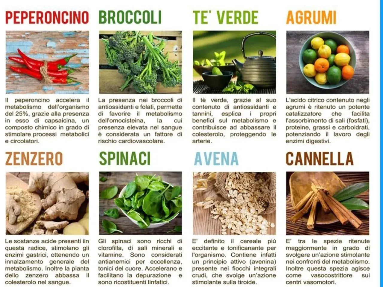 Peperoncino, zenzero e cannella: cibi che aiutano il metabolismo lento. Scopri cosa fare per stimolare il tuo corpo.