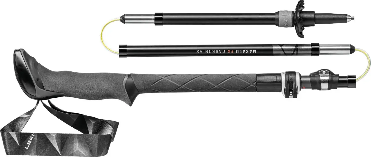 Leki Makalu FX Carbon AS Wanderstöcke im Test. Leichte Carbonstöcke mit ergonomischem Griff und AS-Dämpfung.