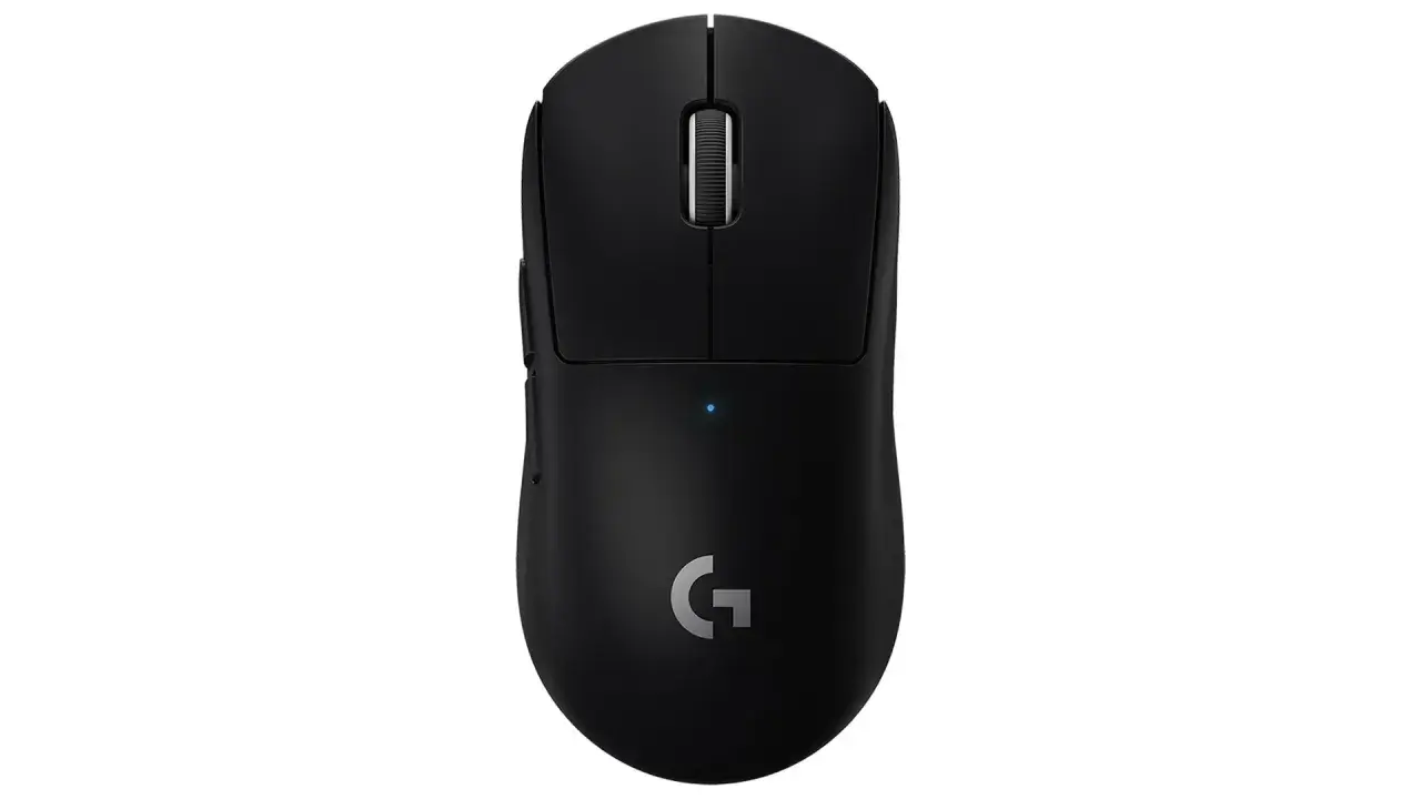 Czarna, ergonomiczna myszka gamingowa z logo G. Idealna do gier, zapewnia precyzję i komfort.