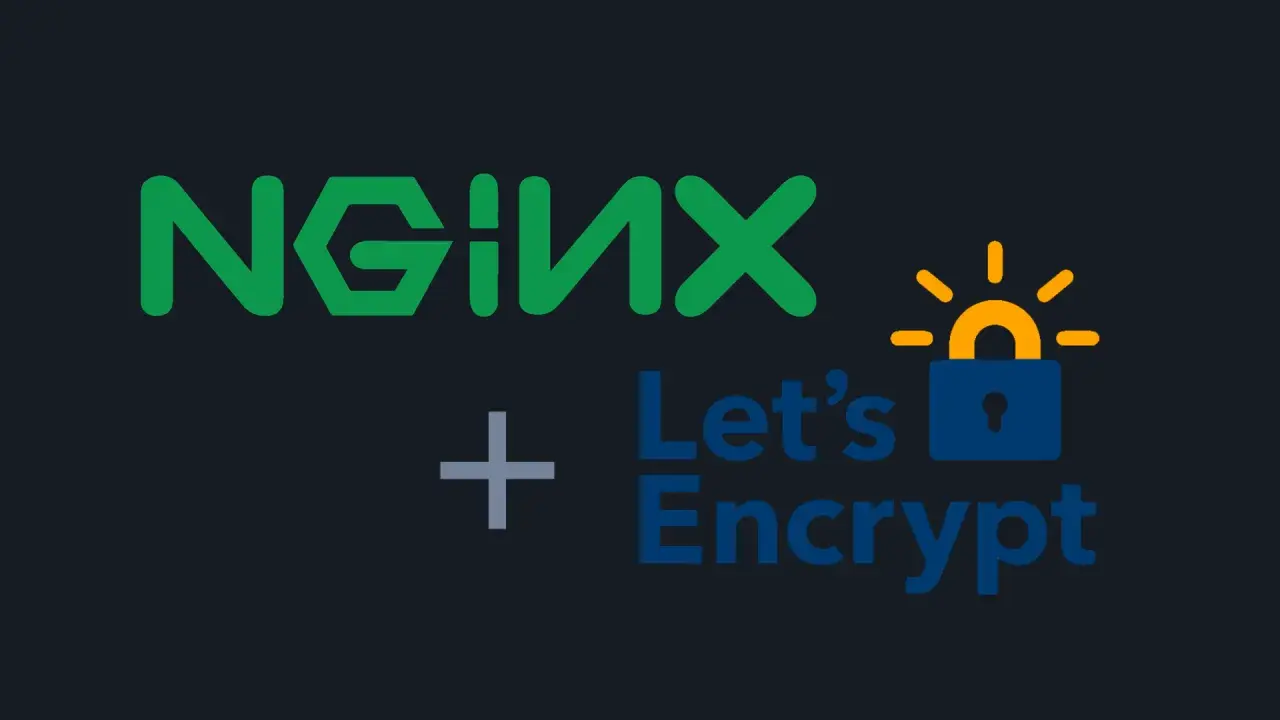 Logo NGINX + icône cadenas Let's Encrypt, symbolisant l'intégration de certbot pour sécuriser les sites web.