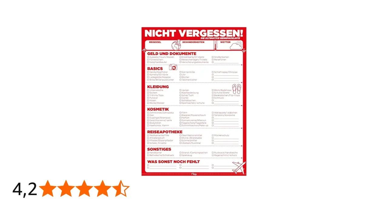 Packliste für den Urlaub: Geld, Dokumente, Kleidung, Kosmetik, Reiseapotheke und Sonstiges. Was sonst noch fehlt?