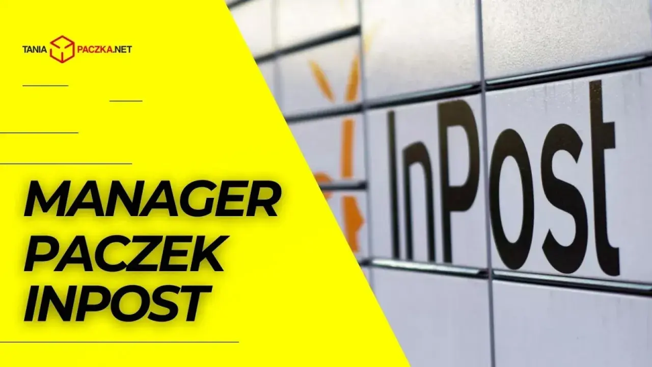 Manager paczek InPost gotowa do doręczenia. Logo Tania Paczka.net.