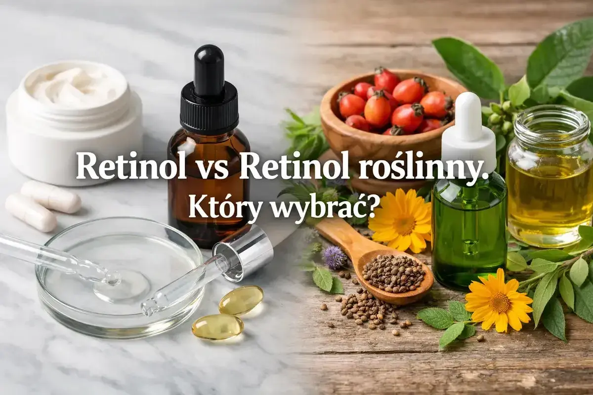 Słoiczek kremu, buteleczki z olejkami, nasiona i kwiaty.