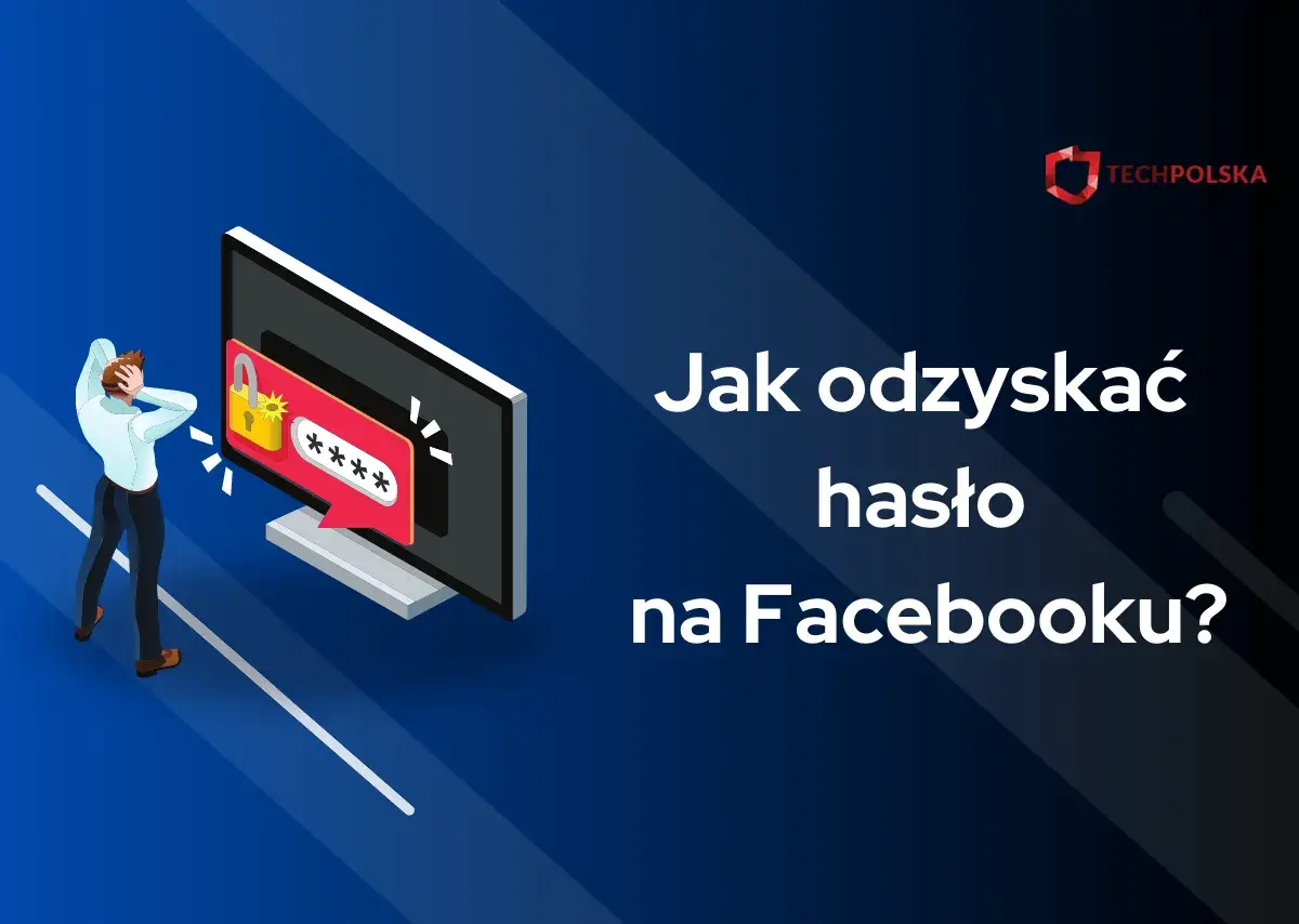 Zdezorientowany mężczyzna patrzy na ekran komputera, gdzie widnieje komunikat o haśle. Dowiedz się, jak zmienić hasło na Facebooku, gdy zapomnisz swojego.