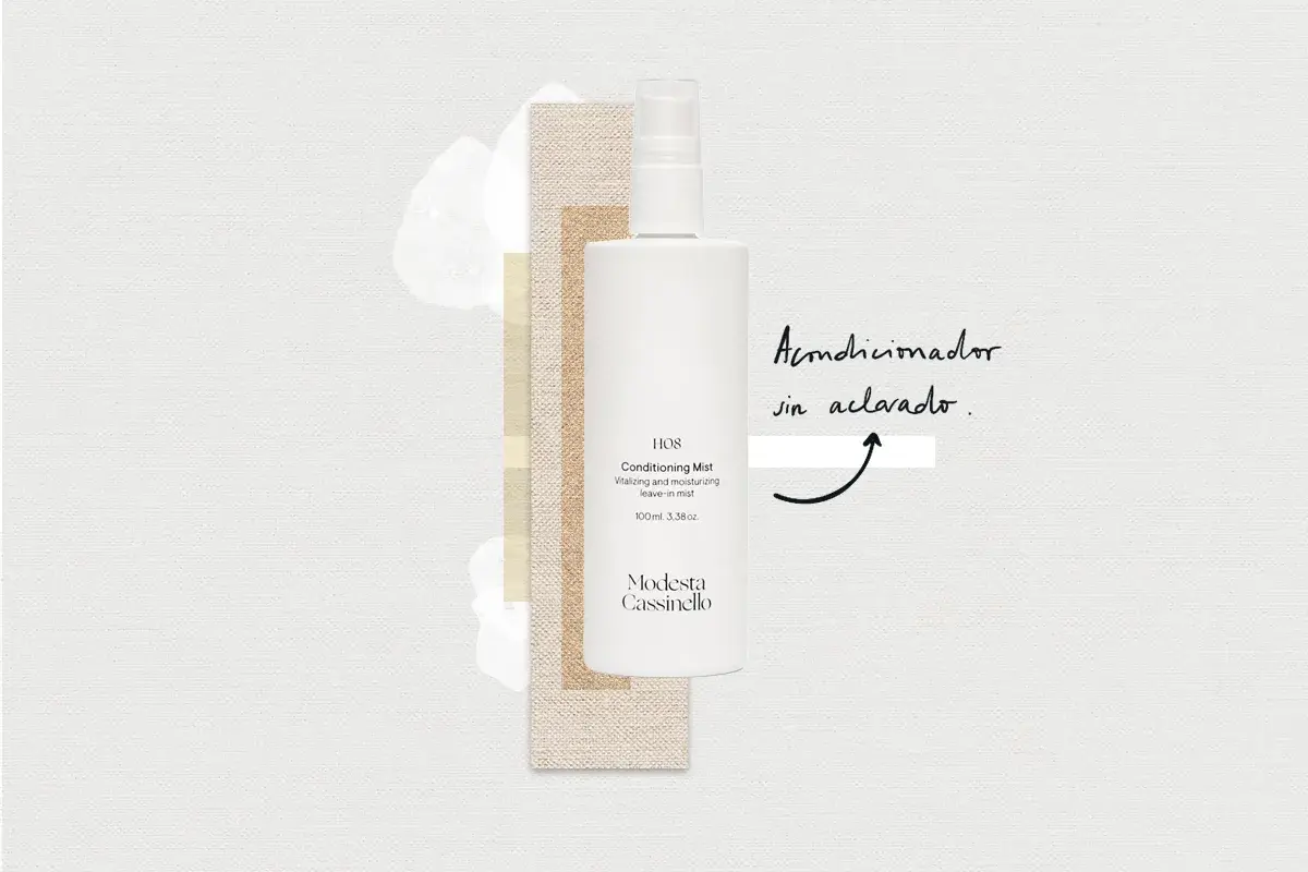 Acondicionador sin aclarado Modesta Cassinello. Es el living para el cabello, vitaliza e hidrata.