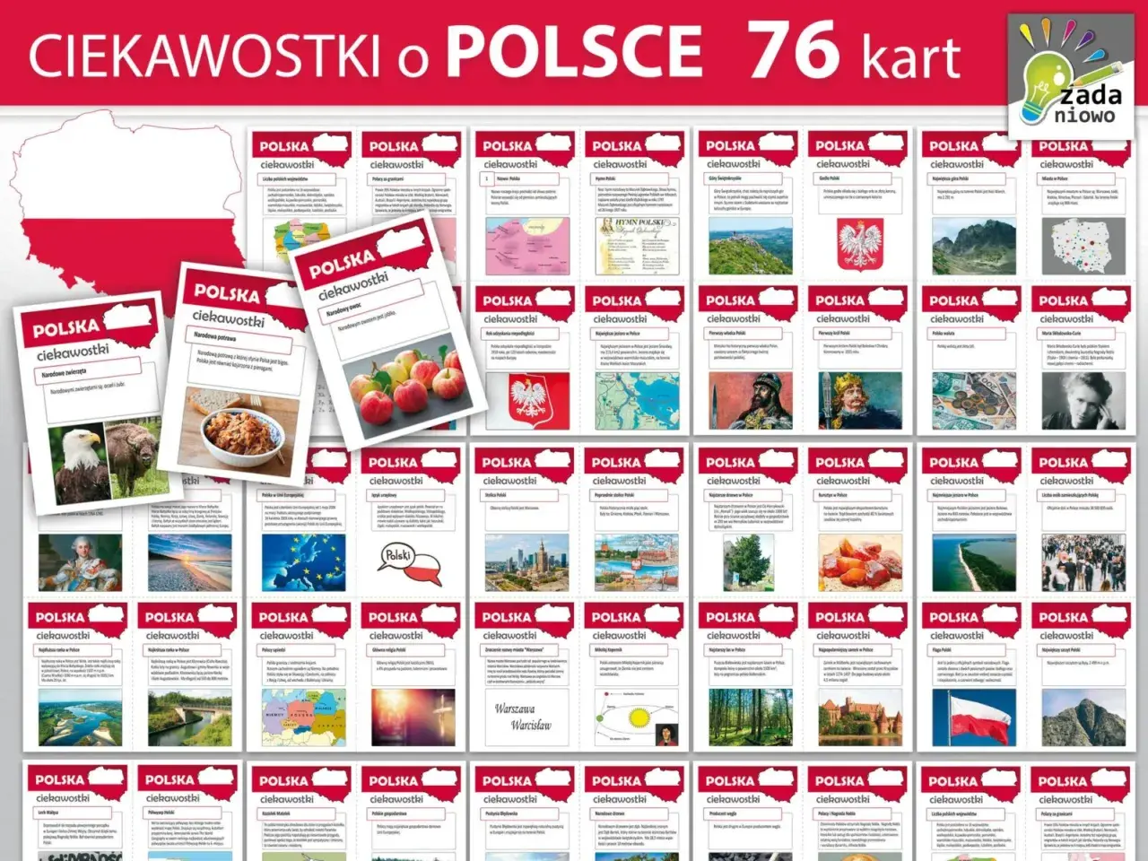 Ciekawostki o Polsce dla dzieci: orzeł bielik, bigos, jabłko, hymn, góry, miasta, jeziora, władcy i wiele innych fascynujących faktów.